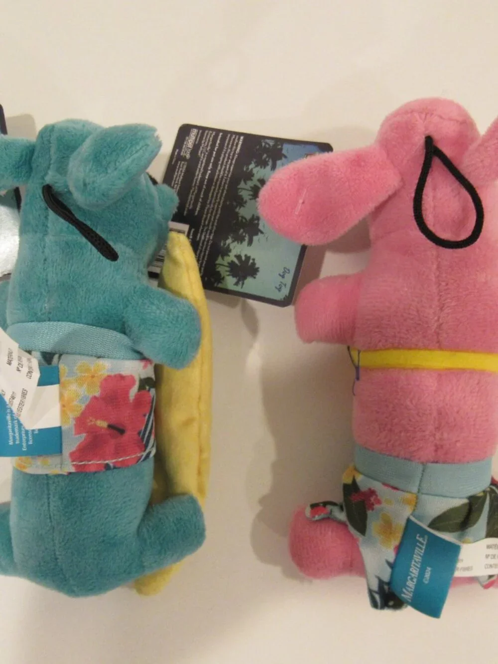 TWO NEW BEACH THEMED SOFT STUFFED SQUEAKY TOYS FOR DOGS